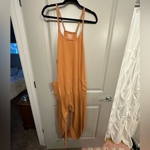 Free People Hot Shot Onesie in Toasted Coconut Size Large lightly worn